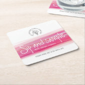 Snip en monster rode wijn proeverij papier onderze kartonnen onderzetters (Schuin)