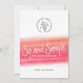 Snip en monster rode wijn proeverij scorecard kaart (Voorkant)