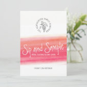 Snip en monster rode wijn proeverij scorecard kaart (Staand voorkant)