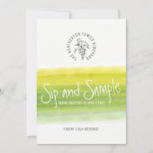 Snip en monster witte wijn proeverij scorecard kaart (Voorkant)