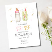 Snip en zie, welkom meisje, nieuwe baby party kaart