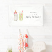 Snip en zie, welkom meisje, nieuwe baby party spandoek (Insitu)
