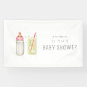 Snip en zie, welkom meisje, nieuwe baby party spandoek (Horizontaal)