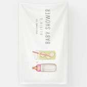 Snip en zie, welkom meisje, nieuwe baby party spandoek (Verticaal)