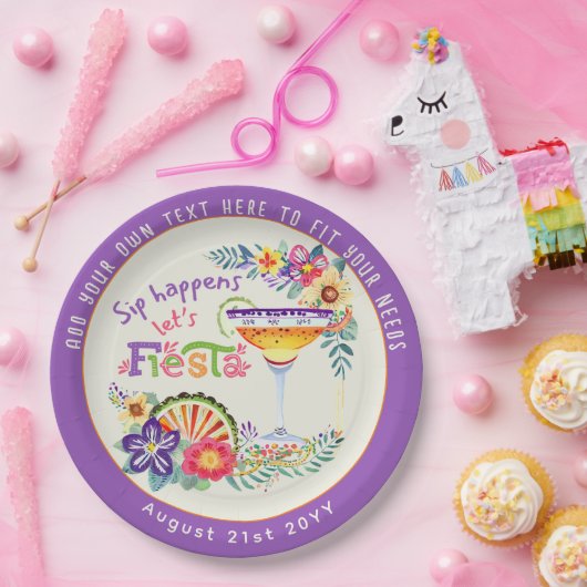 Snip gebeurt! Laten we FIESTA Custom Papieren Bordje (Feest)