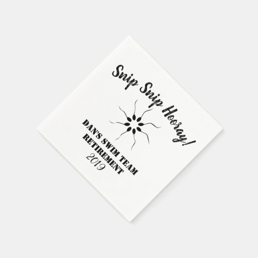 Snip Hoera Swim Team Pensioen | Vasectomie Servet (Hoek)