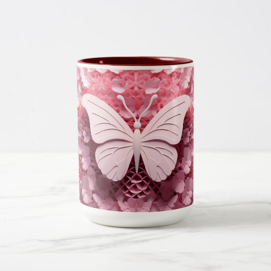 Snip in stijl met de 3D Butterfly Coffee Mok (Center)