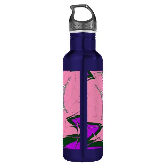 Snip in stijl: Mooie Baby Roze Paarse schaduwkunst Waterfles (Achterkant)