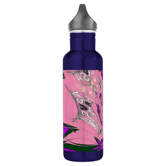 Snip in stijl: Mooie Baby Roze Paarse schaduwkunst Waterfles (Links)