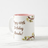 "Snip, luiaard, ontspan, herhaal" Tweekleurige Koffiemok (Voorkant links)