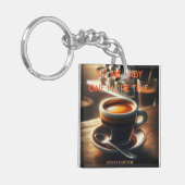 'Snip me nog een keer baby.' Espresso Sleutelhanger (Voorkant Links)