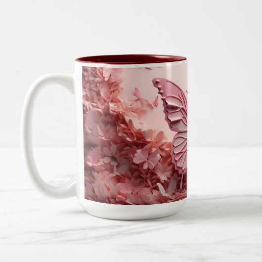 Snip met stijl: 3D Vlinder Koffie Mok (Links)