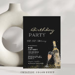 Snip, nip | Splashes of Wine 30th Birthday Party Kaart<br><div class="desc">Moderne donkerzwarte achtergrond en minimalistische uitnodigingsfeest Sjabloon is ideaal voor stijlvol feest in man verjaardagsfeest. Elegant-minimalistische thema uitnodigen zit vol leuke en eenvoudige ontwerpelementen,  elegante kalligrafie en moderne lettertypen. Verjaardagen zijn speciale dagen,  en deze uitnodiging kan helpen het een onvergetelijke voor vrienden te maken.</div>