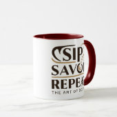 Snip smaak Herhaal de kunst van de koffie Mok (Voorkant rechts)