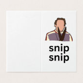 Snip Snip - Gefeliciteerd met de vasectomie / Bete Kaart (Buitenkant ongevouwen)