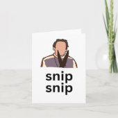 Snip Snip - Gefeliciteerd met de vasectomie / Get  Bedankkaart (Voorkant)