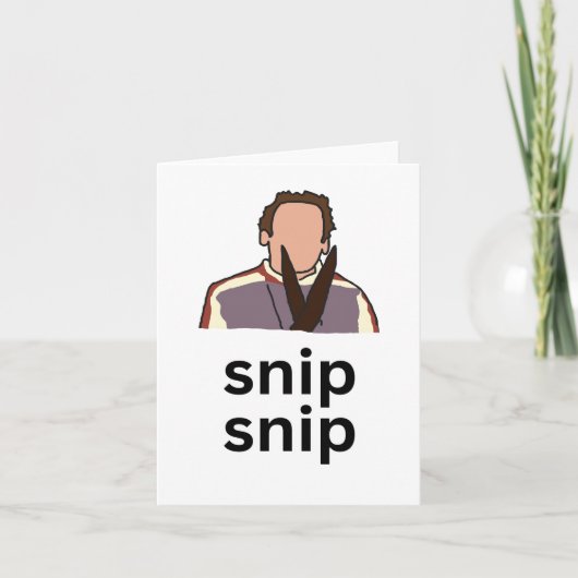 Snip Snip - Gefeliciteerd met de vasectomie / Get  Bedankkaart (Voorkant)