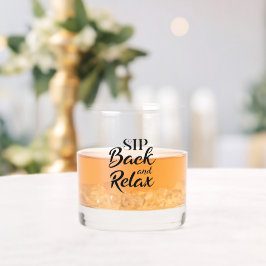 Snip terug en ontspan whisky glas