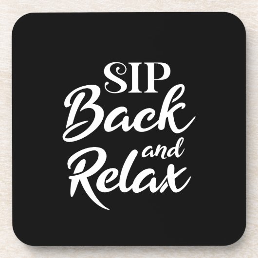 Snip terug en ontspan zwart bier onderzetter (Voorkant)