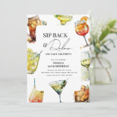 Snip terug, Relax & Geniet van het feest Volwassen Kaart (Staand voorkant)