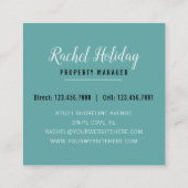 Snipe Shorebird on Beach Coastal Theme Vierkante Visitekaartje (Achterkant)