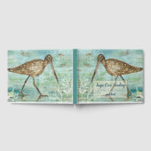 Snipe Shorebird Painting Beach House Guest Book Gastenboek (Volledig)