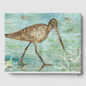 Snipe Shorebird Painting Beach House Guest Book Gastenboek (Achterkant)