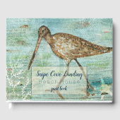 Snipe Shorebird Painting Beach House Guest Book Gastenboek (Voorkant)