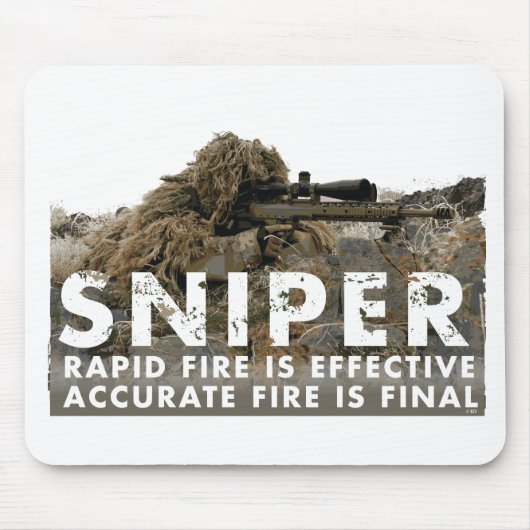 Sniper - Accurate brand is finaal Muismat (Voorkant)