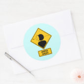 Sniper Ahead Warning Sign (Head Shot) Ronde Sticker (Envelop)
