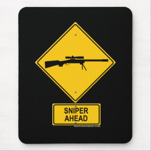 Sniper Ahead Warning Sign Muismat