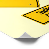 Sniper Ahead Warning Sign Poster (Hoek)