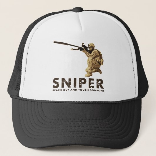 Sniper - Bereik uit Trucker Pet (Voorkant)