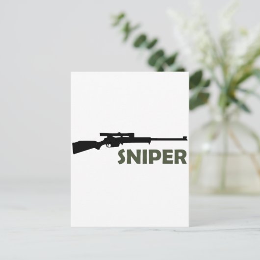 **SNIPER** BRIEFKAART (Staand voorkant)
