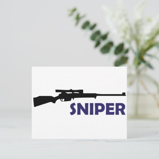 **SNIPER** BRIEFKAART (Staand voorkant)