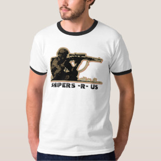 SNIPER DIE DOOR SNIPERS ZITTEN - R - US T-SHIRT
