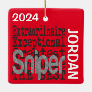 Sniper Extraordinaire CUSTOM Keramisch Ornament