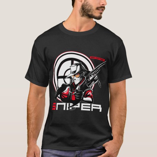 Sniper funny girl t-shirt (Voorkant)