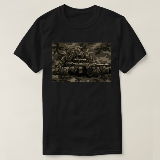 Sniper Ghillie Suit Camouflage T-shirt (Design voorkant)