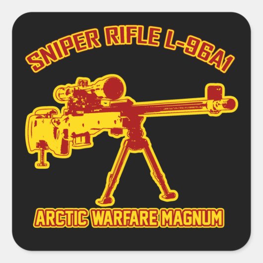 Sniper Rifle L-96A1 Vierkante Sticker (Voorkant)