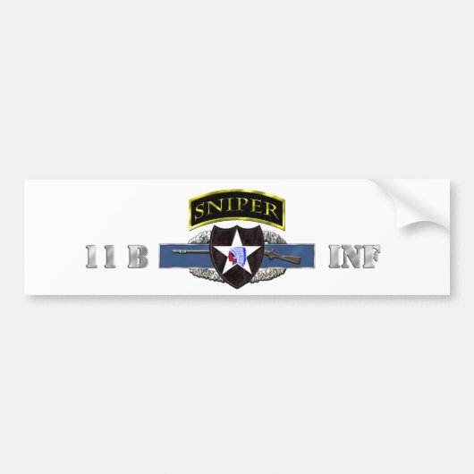 Sniper Tab 11B 2e ID CIB Bumpersticker (Voorkant)