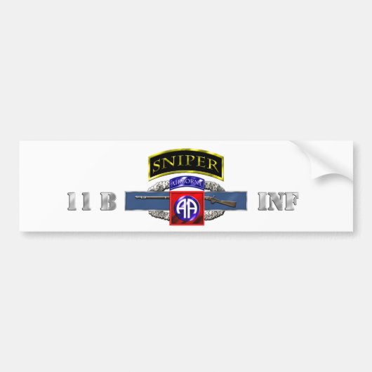 Sniper Tab 11B CIB 82e lucht Bumpersticker (Voorkant)
