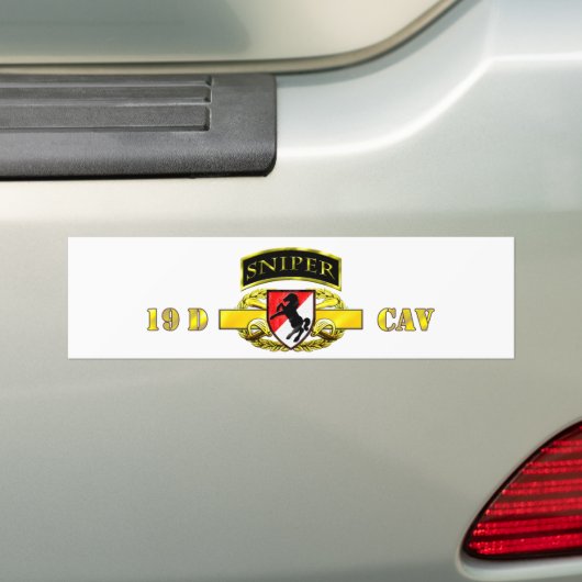Sniper Tab 19D Cav Scout 11th Armored Cav Bumpersticker (Op auto)