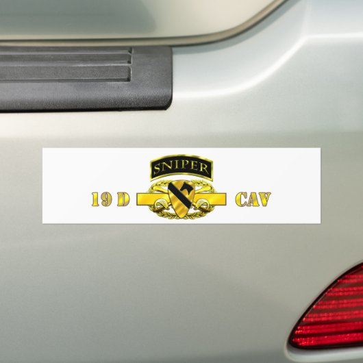 Sniper Tab 19D Cav Scout 1st Cav Bumpersticker (Op auto)