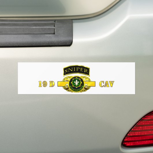 Sniper Tab 19D Cav Scout 2e Cav Reg. Bumpersticker (Op auto)