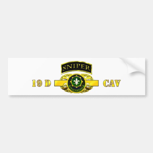 Sniper Tab 19D Cav Scout 2e Cav Reg. Bumpersticker (Voorkant)