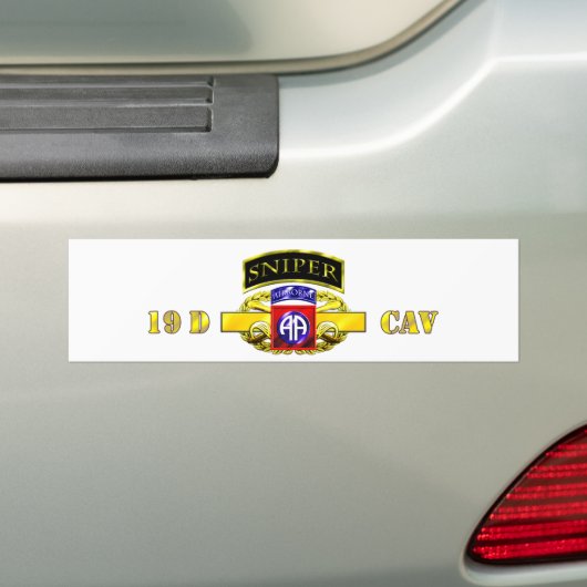 Sniper Tab 19D Cav Scout 82nd Bumpersticker (Op auto)