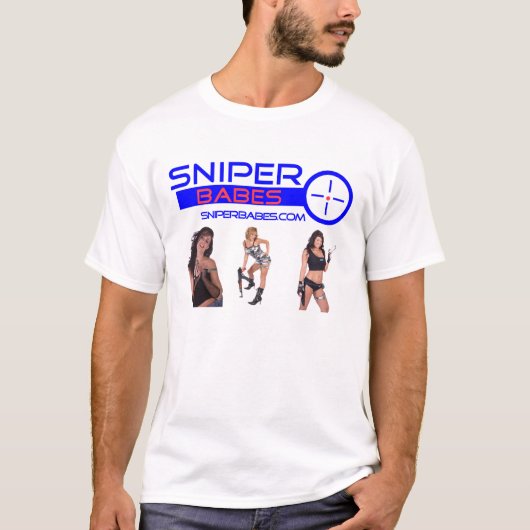 SniperBabes.com-meisjes met pistolen T-shirt (Voorkant)