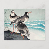 Snipes aan de kust, kunstwerk van Ohara Koson Briefkaart (Voorkant)