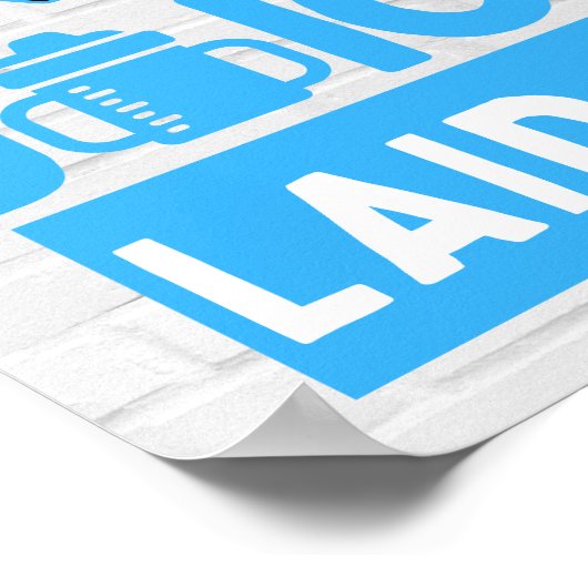 Snippen op melk en sap Zwart & Blauw Hip Hop Poster (Hoek)